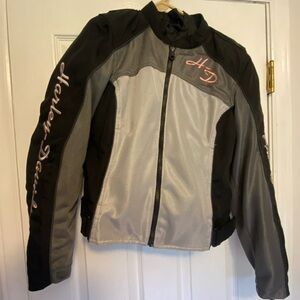 Harley Davidson Women’s Riding Jacket with arm pads; M Excellent condition